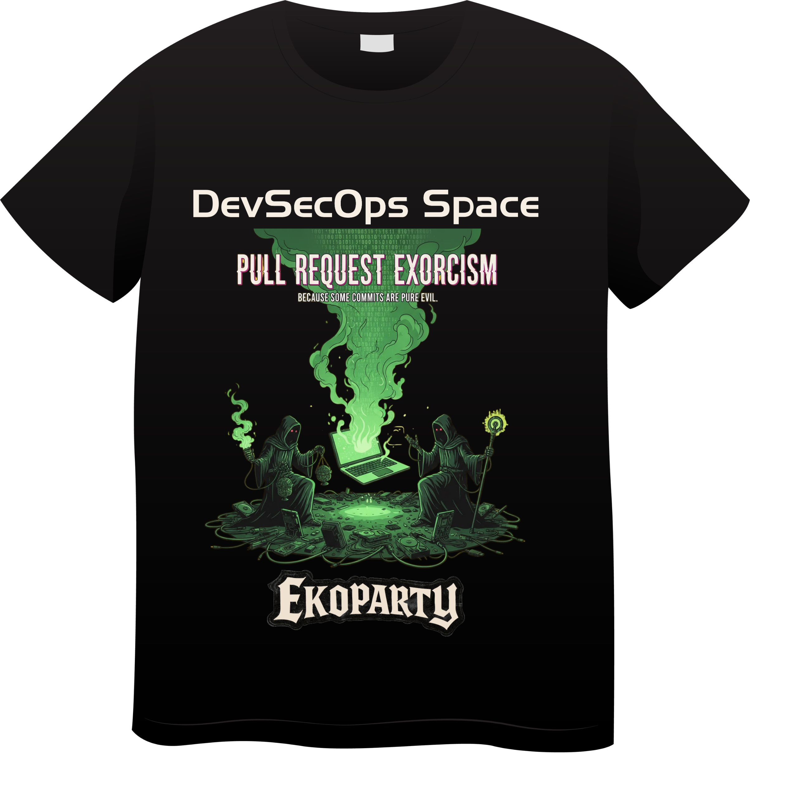 Remera Space Crew: "Pull Request Exorcism"